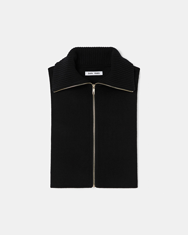 Col Cassandra Col zipp&eacute; noir ZAPA