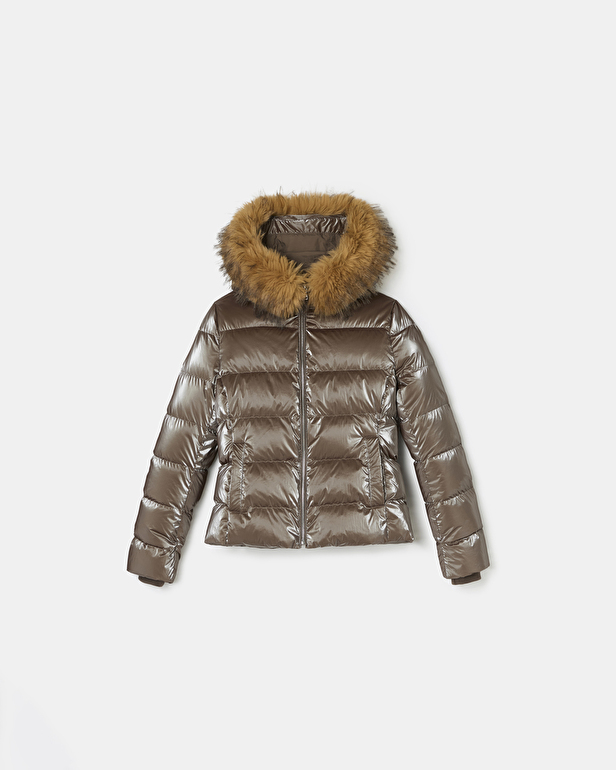 Doudoune Dalyf Doudoune courte avec fausse fourrure taupe ZAPA