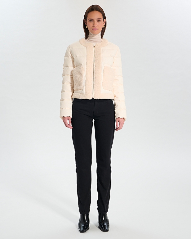 Manteau D&eacute;esse Doudoune courte &eacute;crue ZAPA