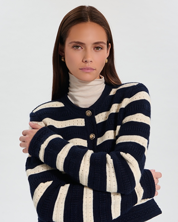 Gilet Glada Gilet droit &agrave; rayures ZAPA