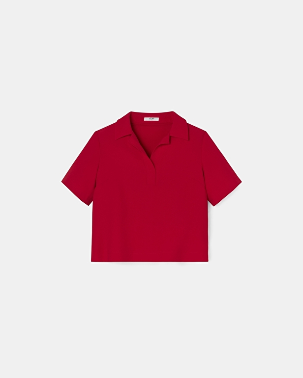 Top Tendresse Top chemise fluide rouge ZAPA