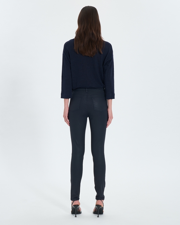 Jean Jskinny Jean skinny laqu&eacute; marine ZAPA