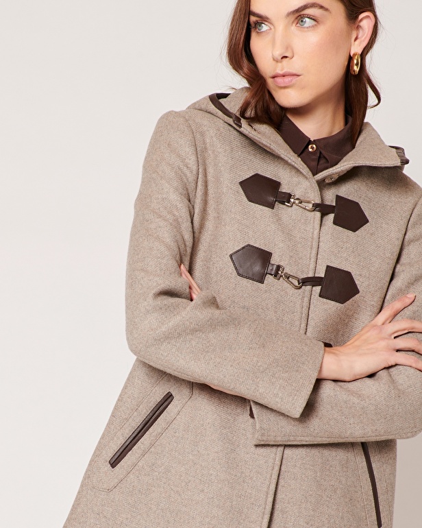 Manteau Meros Duffle-coat mi-long beige ZAPA