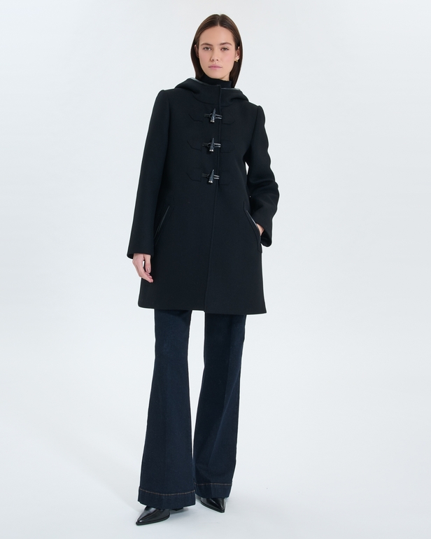 Manteau Meros Duffle coat mi-long noir ZAPA