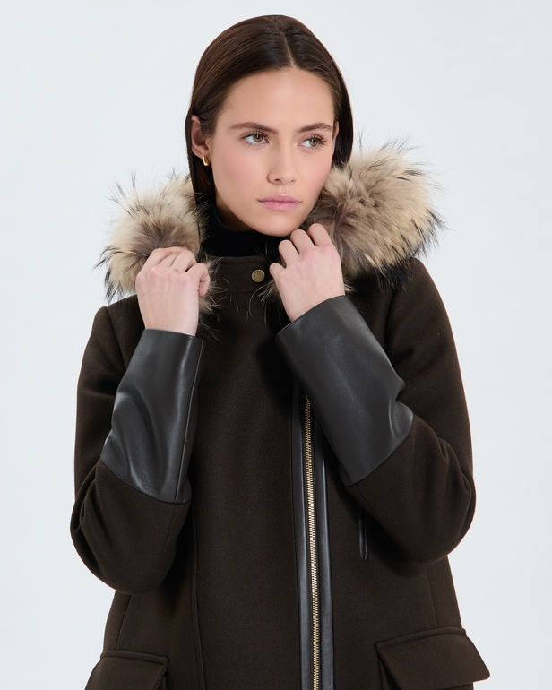 Manteau Gerson Duffle-coat chocolat ZAPA