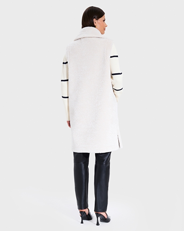 Manteau Macaria Manteau long sans manches &eacute;cru ZAPA
