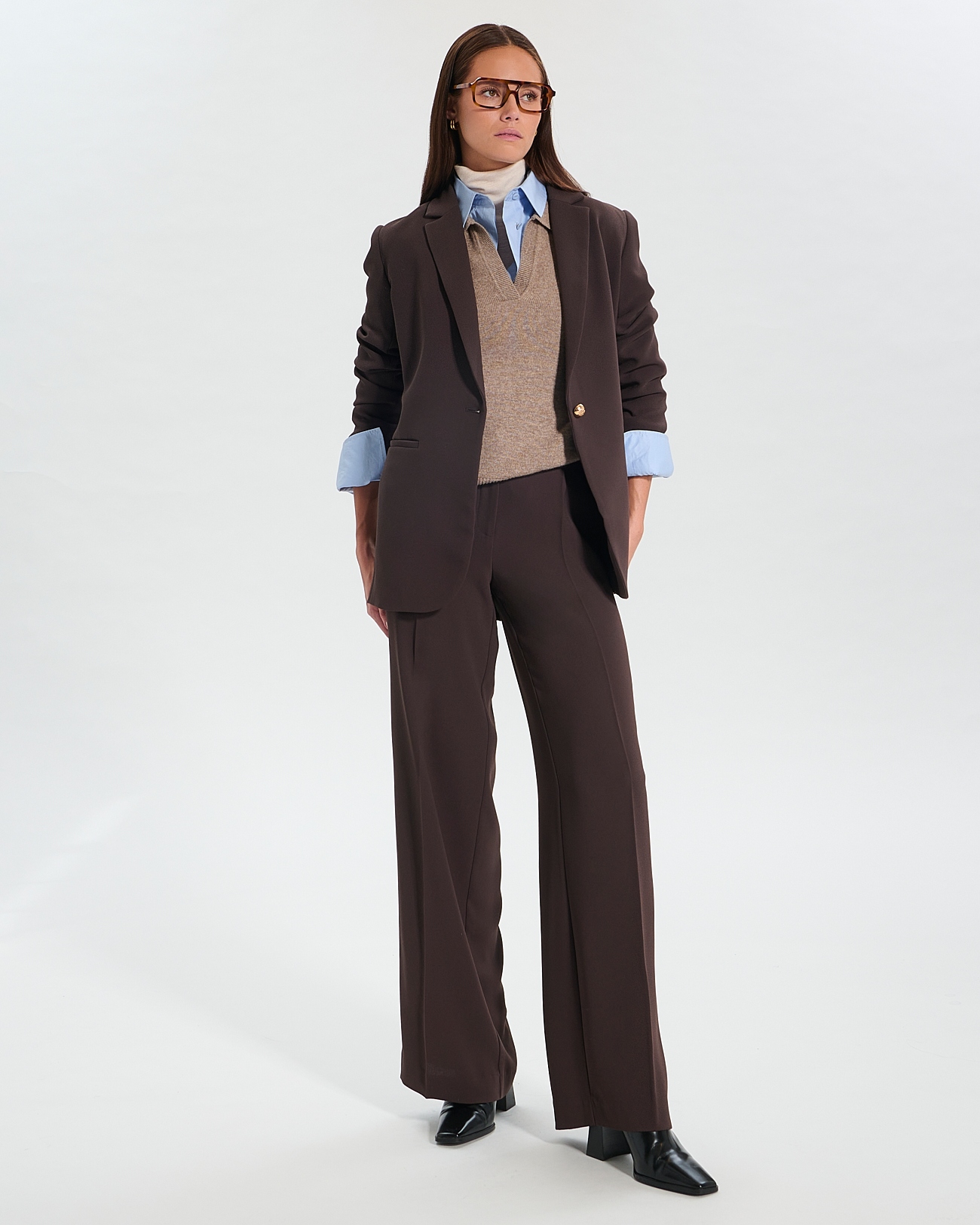Pantalon Pleyel Pantalon fluide chocolat ZAPA
