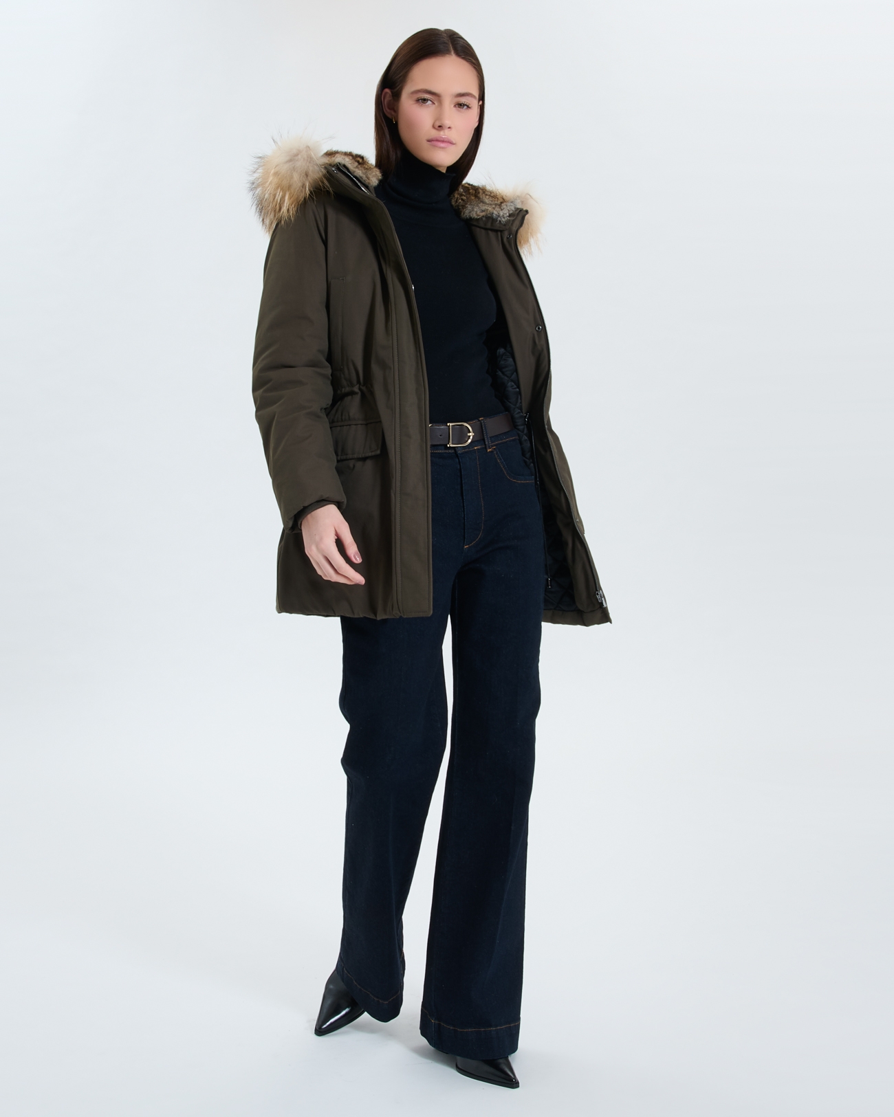 Parka Parson Parka mi-longue kaki ZAPA