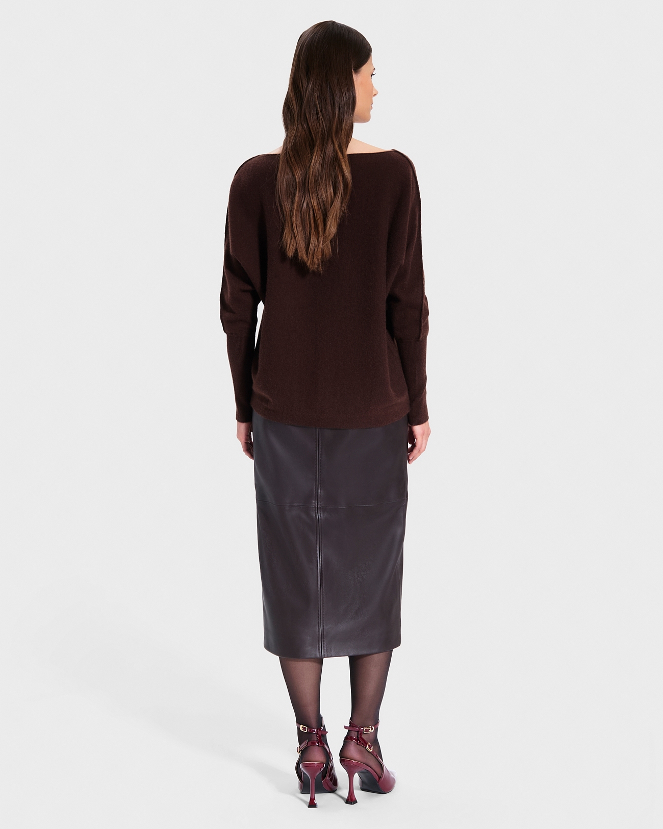 Pull Penseeboat Pull en cachemire chocolat ZAPA
