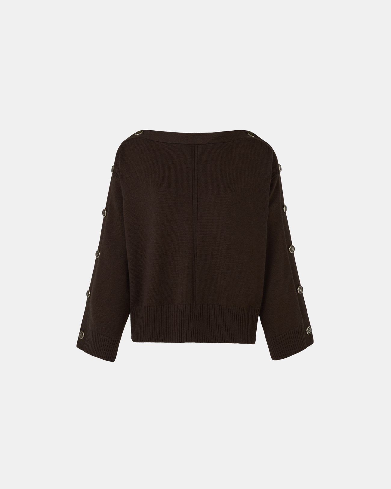 Pull Nili Pull &agrave; encolure bateau chocolat ZAPA