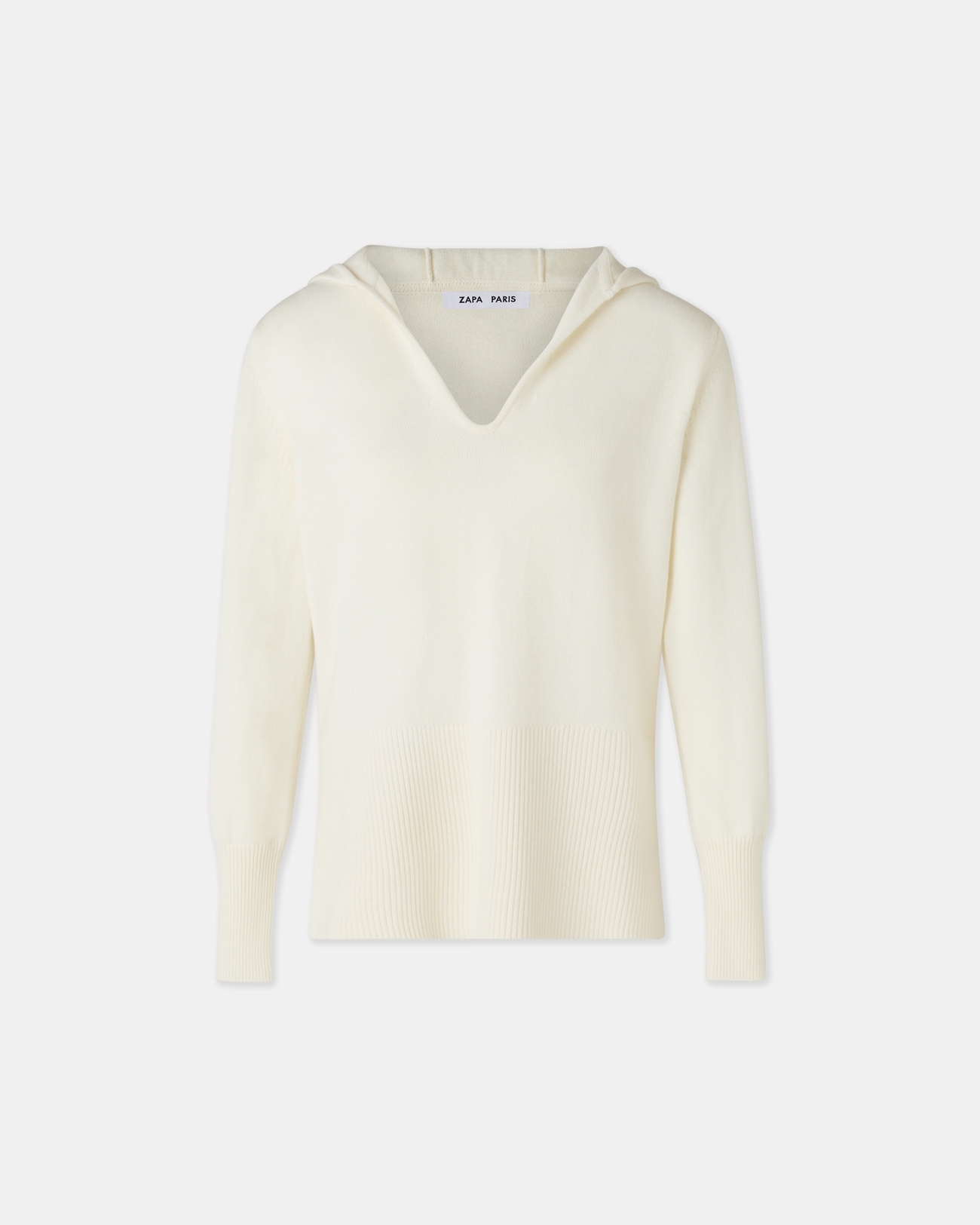 Pull Novalie Pull &agrave; capuche &eacute;cru ZAPA