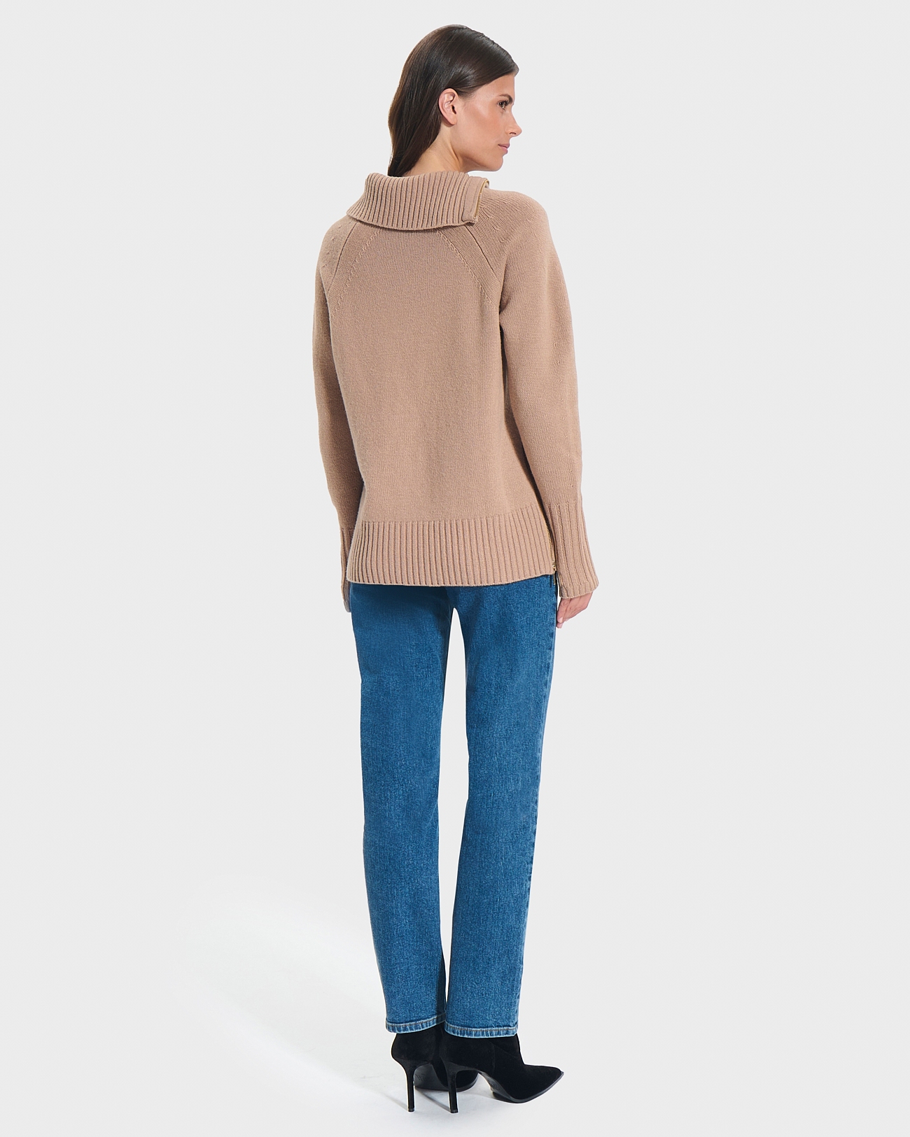 Pull Nuala Pull en laine camel ZAPA