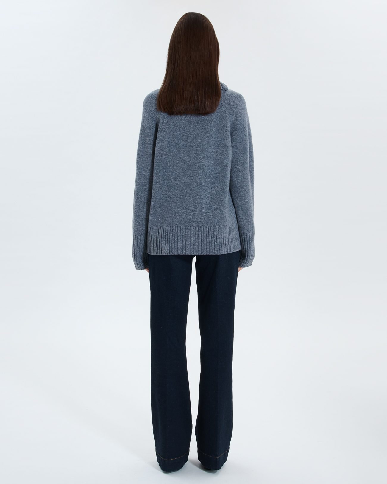 Pull Nuala Pull en laine gris chin&eacute; ZAPA