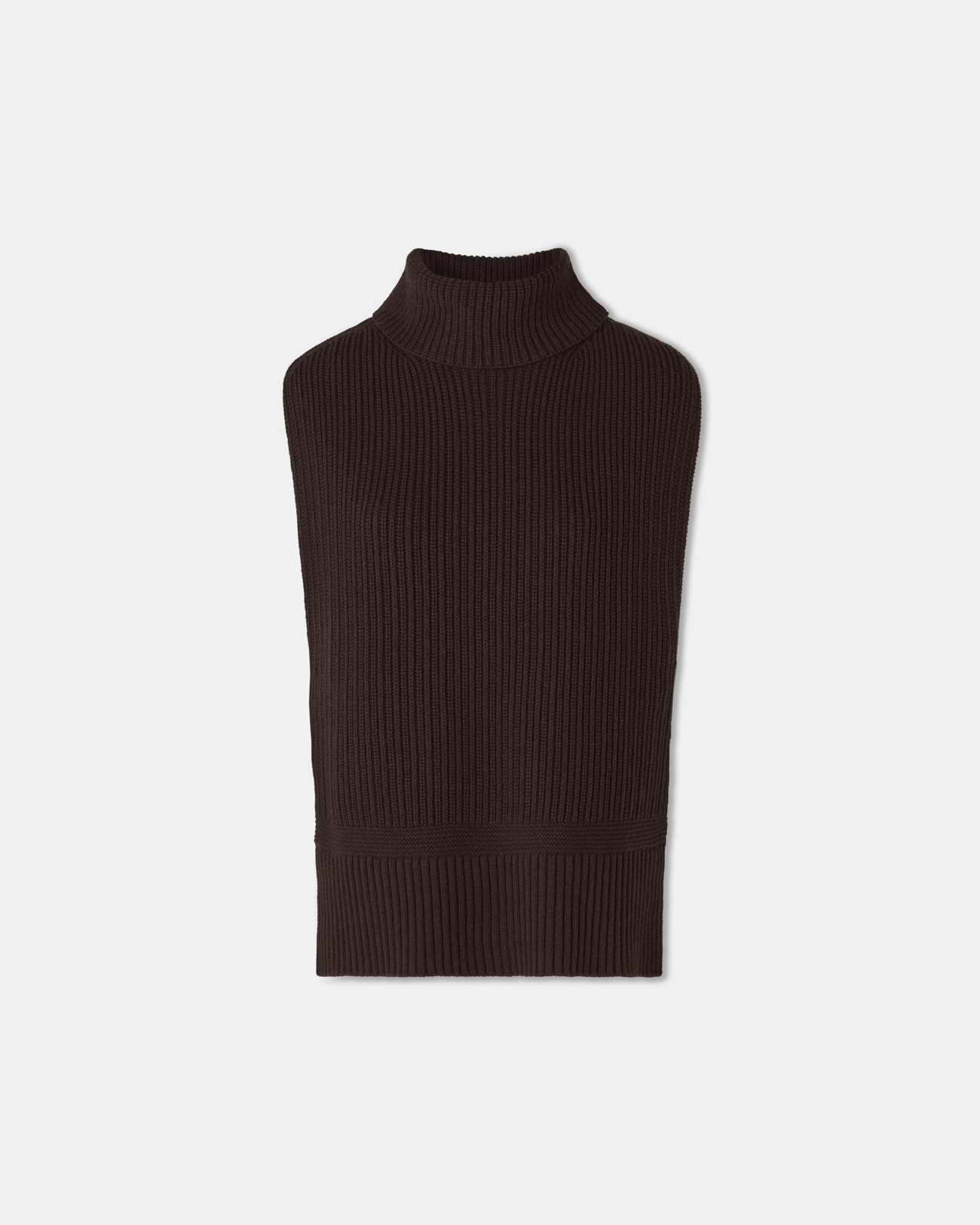 Pull Nina Pull sans manches en laine chocolat ZAPA