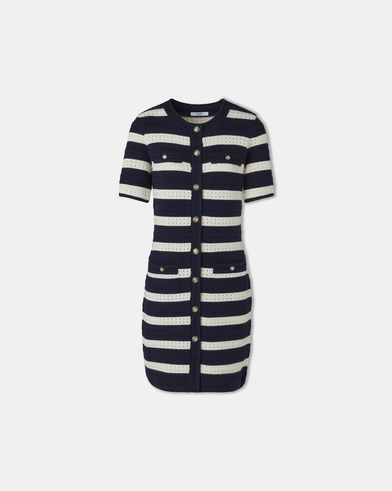 Robe Risma Robe fa&ccedil;on tweed &agrave; rayures ZAPA