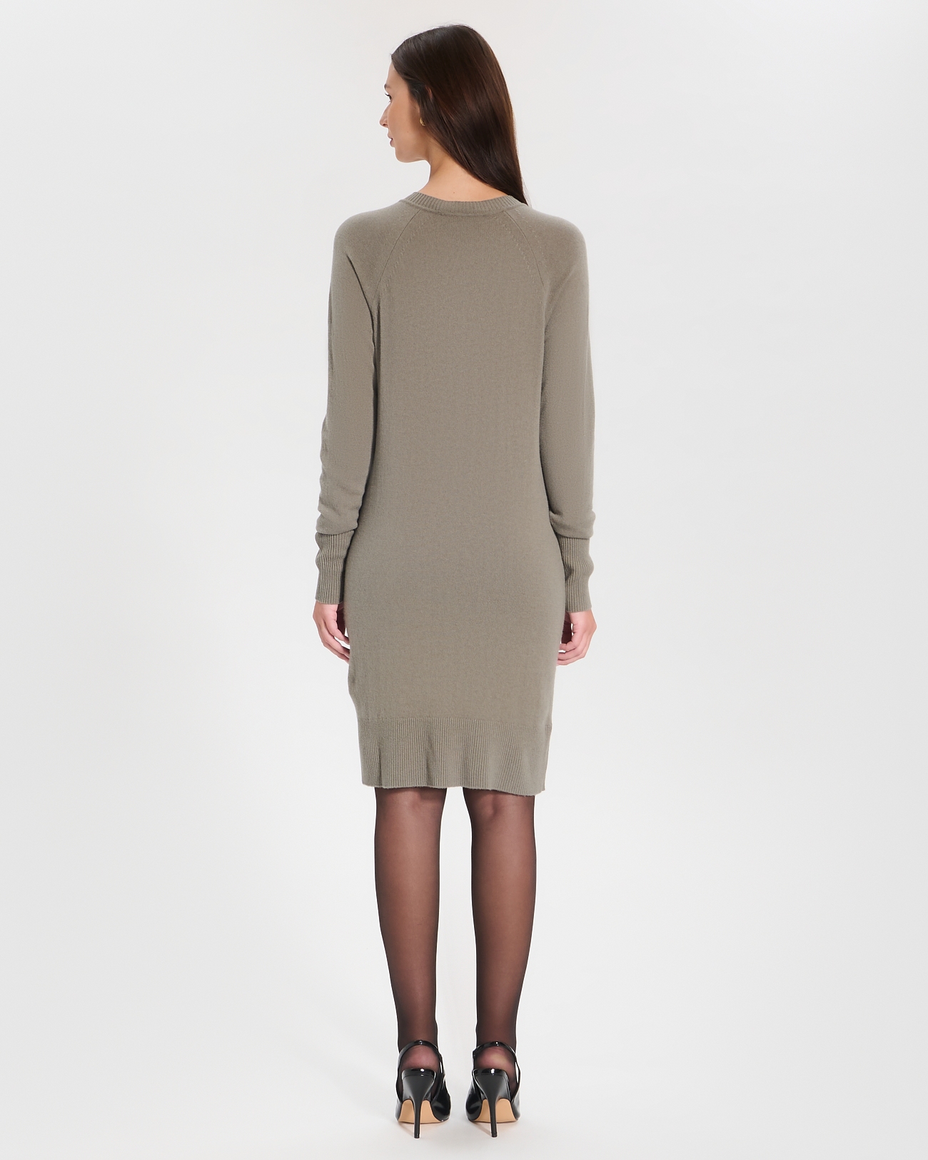 Robe Rosamund Robe maille en laine kaki ZAPA