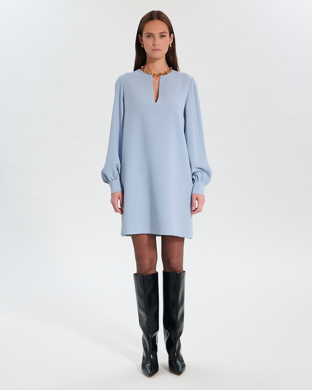 Robe Rheala Robe droite bleu ciel ZAPA