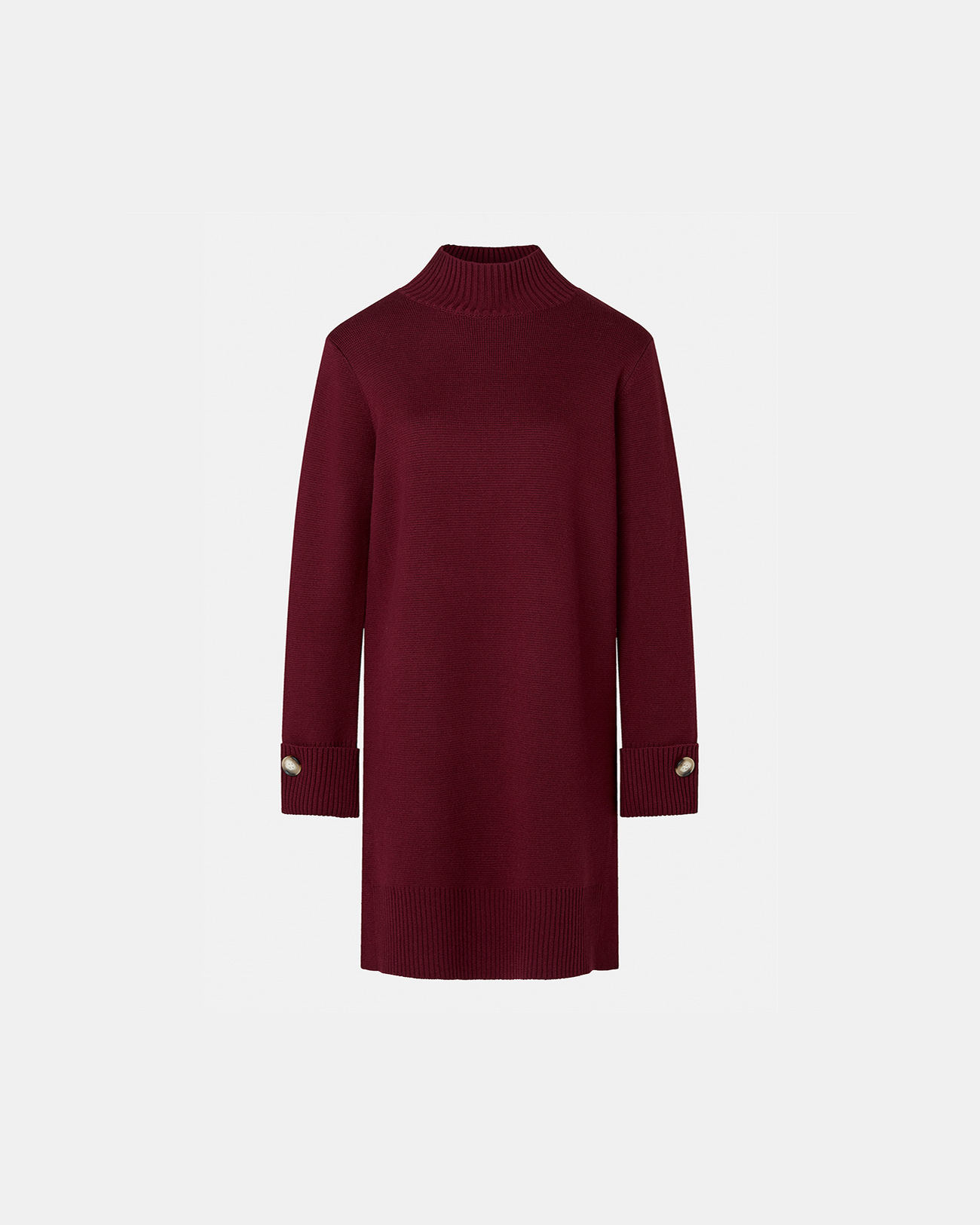 Robe Ritan Robe courte en maille bordeaux ZAPA