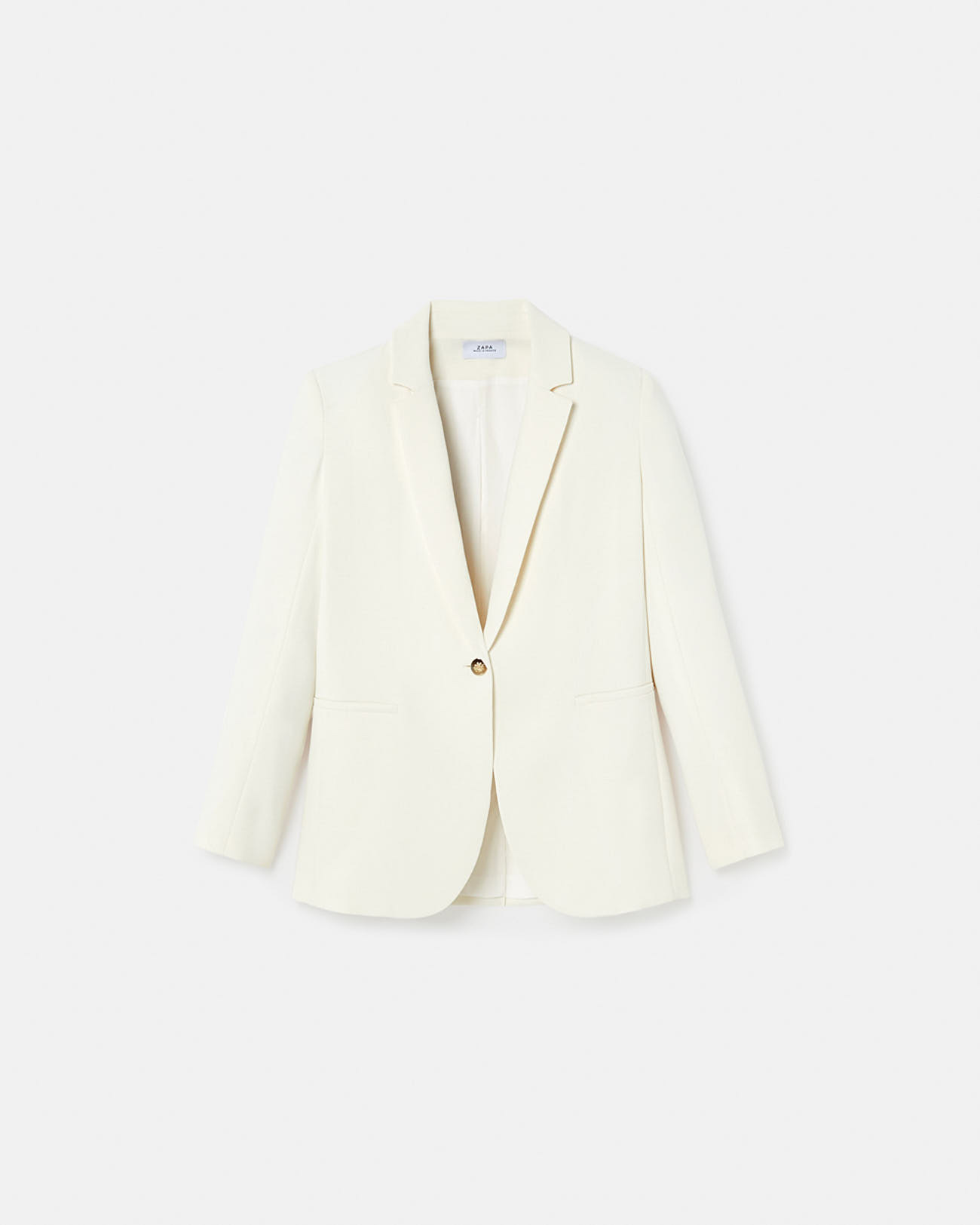 Veste Victorina Veste de tailleur en cr&ecirc;pe &eacute;crue ZAPA