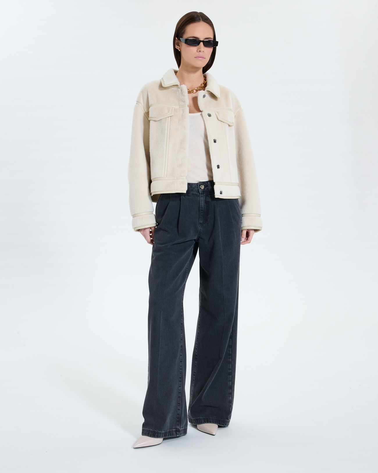 Veste Monge Veste r&eacute;versible &eacute;crue ZAPA