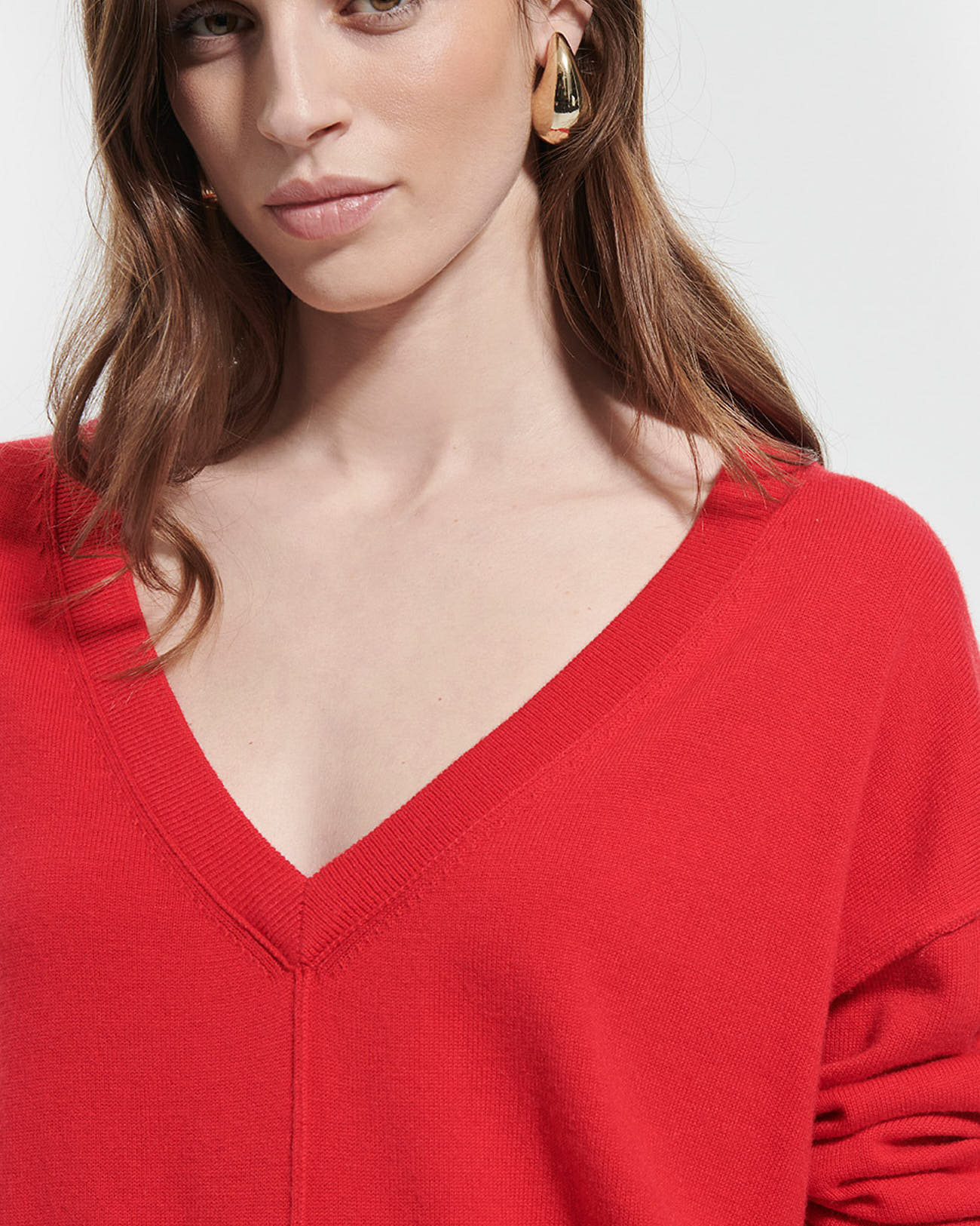 Pull pucci Pull col V rouge ZAPA