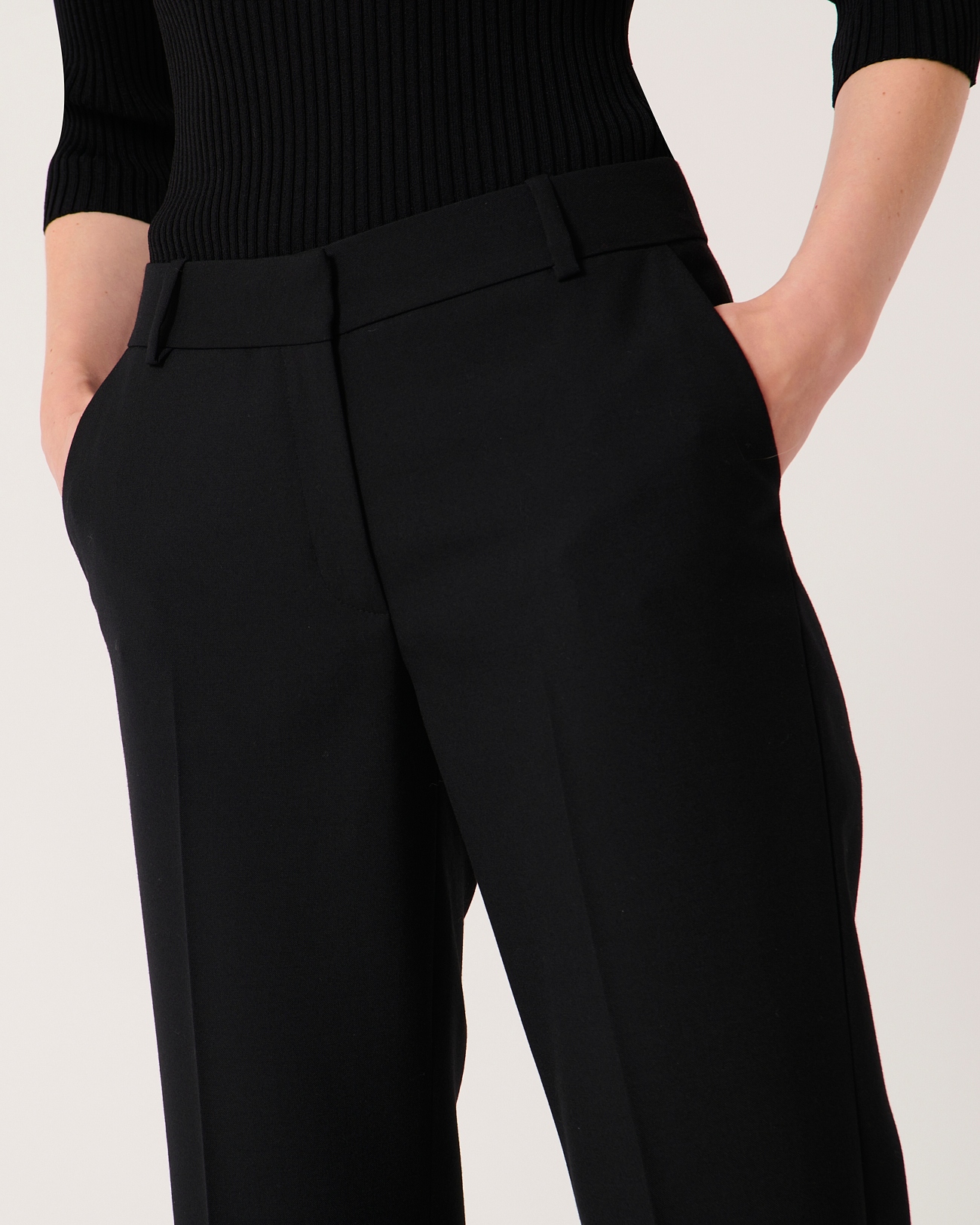 Pantalon paul Pantalon ajust&eacute; noir ZAPA