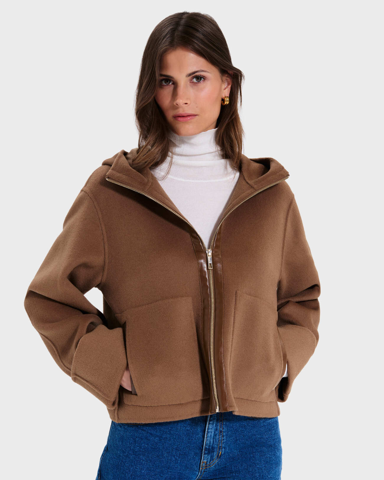 Manteau Marjy Manteau court camel ZAPA