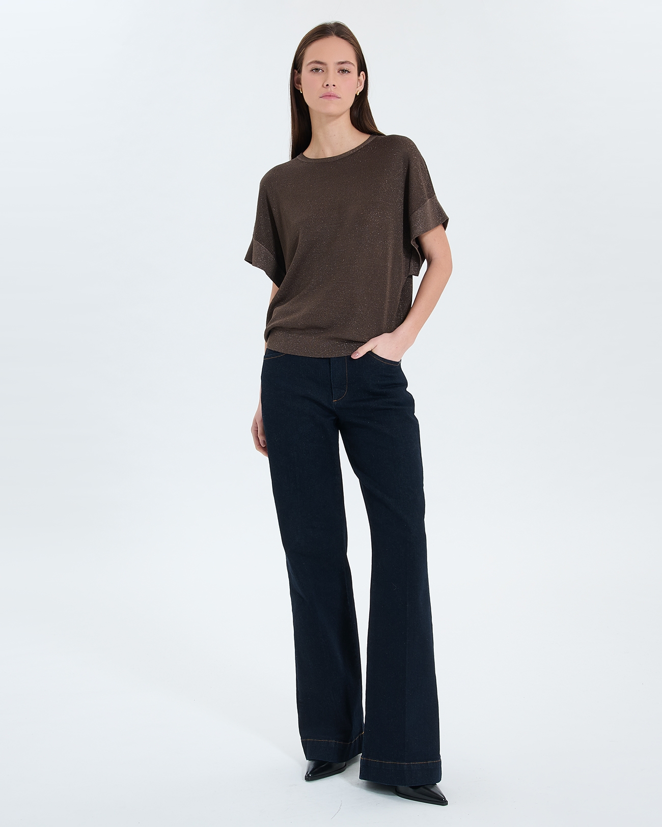 Pull Pradel Pull manches courtes taupe ZAPA