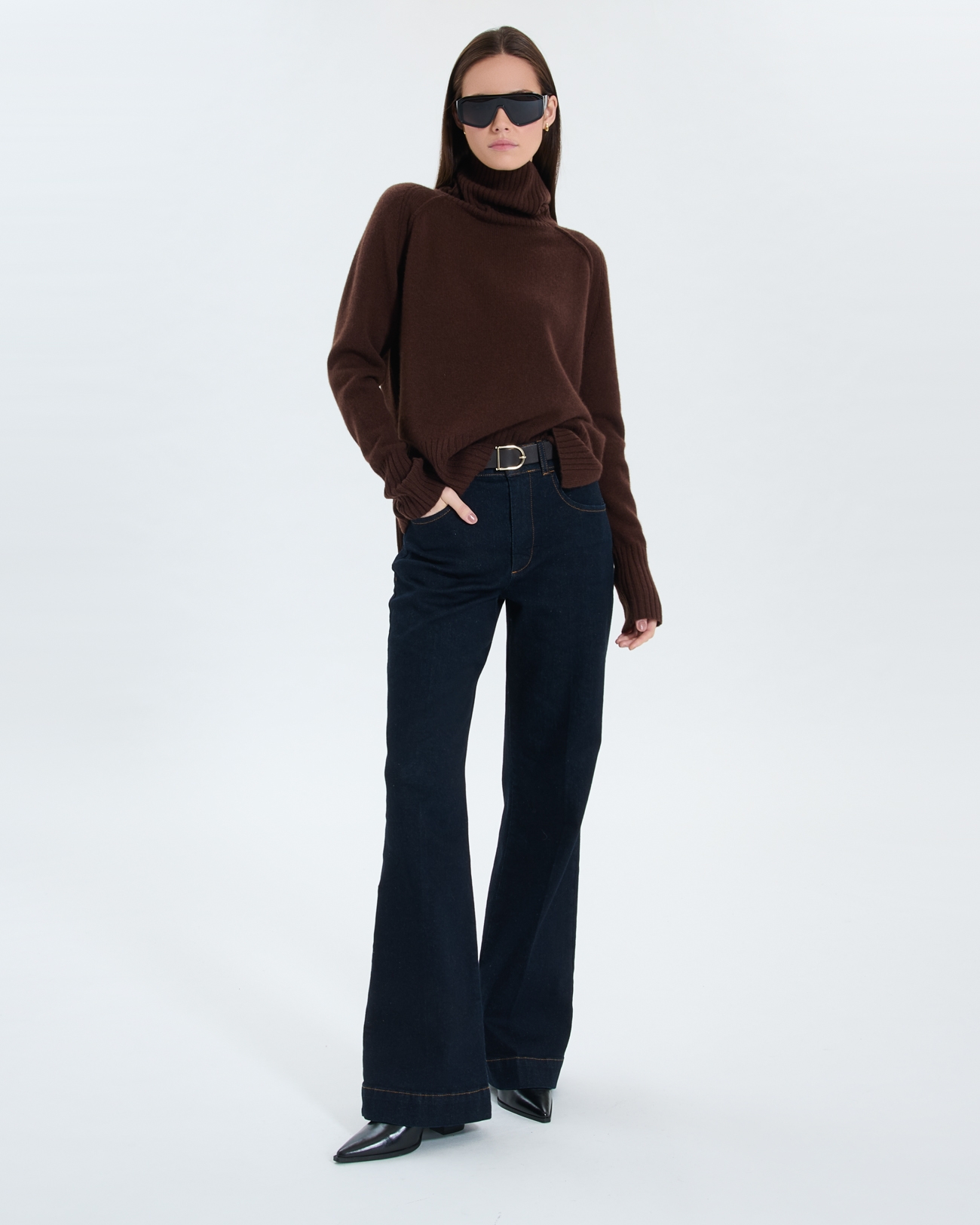 Pull Nefeli Pull Nefeli chocolat en cachemire ZAPA