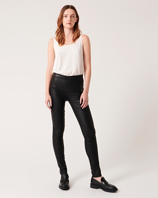 Pantalon Piya Pantalon skinny cuir noir ZAPA