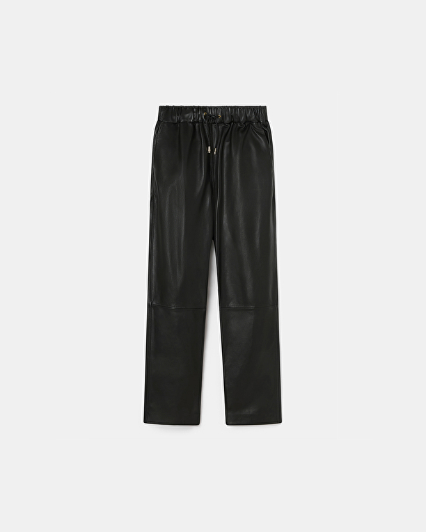 Pantalon Phuket Pantalon fluide en cuir noir ZAPA