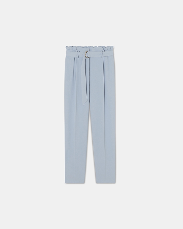 Pantalon Patricia Pantalon droit en crêpe bleu ciel ZAPA