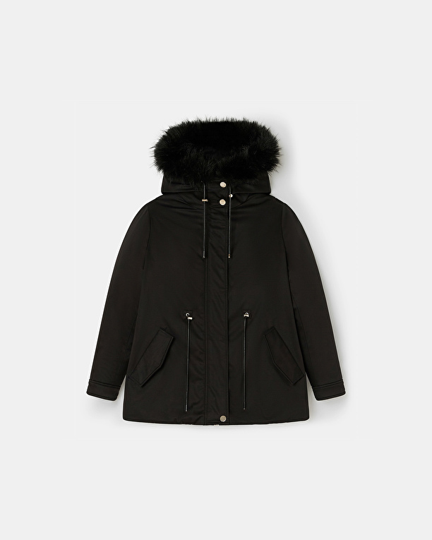Parka Pekin Parka ajustée noire ZAPA