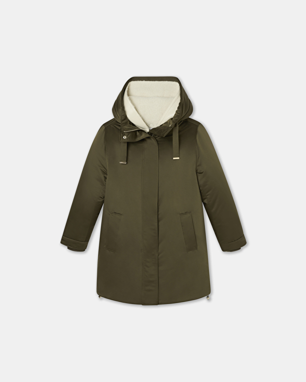 Parka Pemafur Parka mi-longue kaki ZAPA