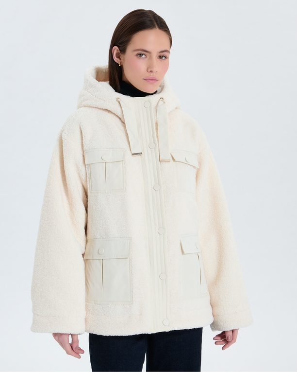 Parka Poggy Parka façon saharienne écrue ZAPA