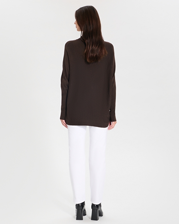 Pull Pruna Pull col roulé chocolat ZAPA