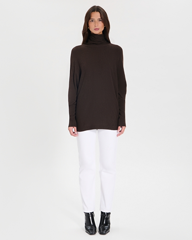 Pull Pruna Pull col roulé chocolat ZAPA