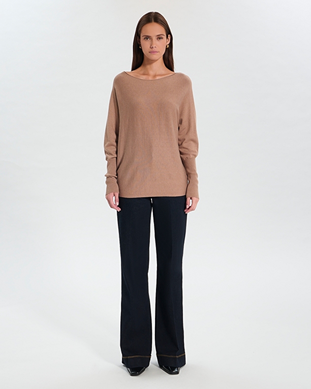 Pull Penseeboat Pull Penseeboat camel en cachemire ZAPA