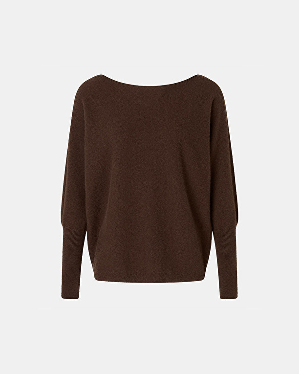 Pull Penseeboat Pull en cachemire chocolat ZAPA
