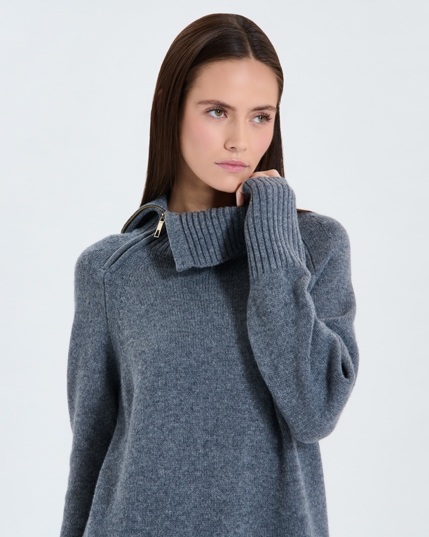 Pull Nuala Pull en laine gris chiné ZAPA