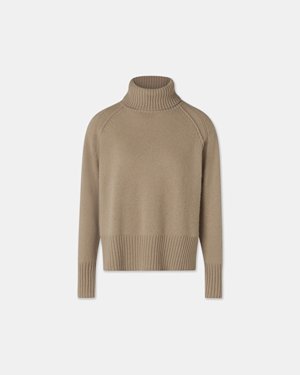 Pull Nefeli Pull col roulé en cachemire camel ZAPA