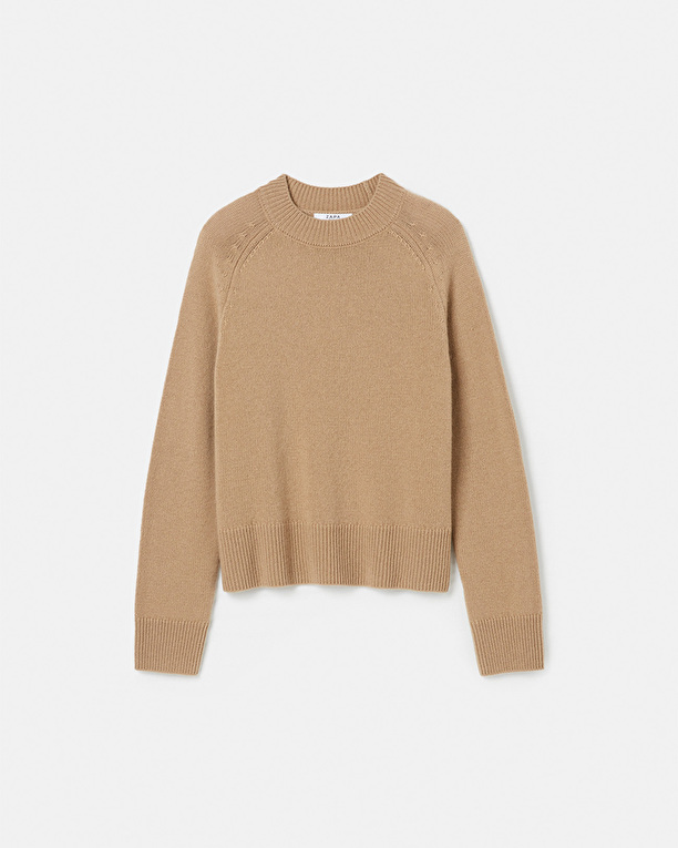 Pull Neona Pull en laine camel ZAPA