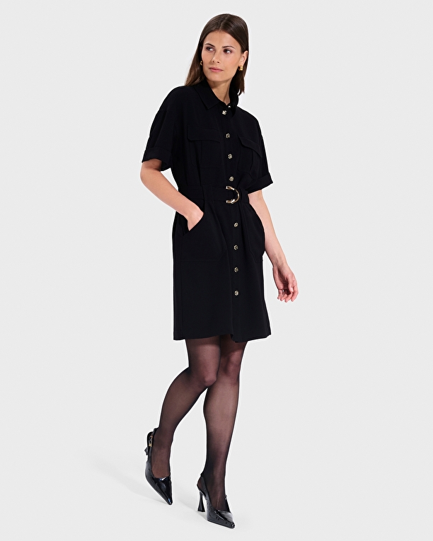 Robe Royo Robe saharienne noire ZAPA