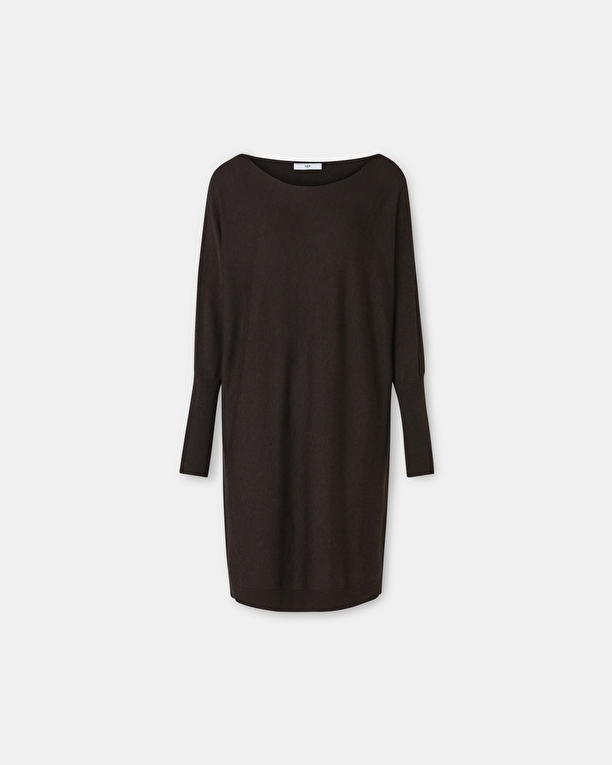 Robe Maille Rendy Robe mi-longue en maille chocolat ZAPA