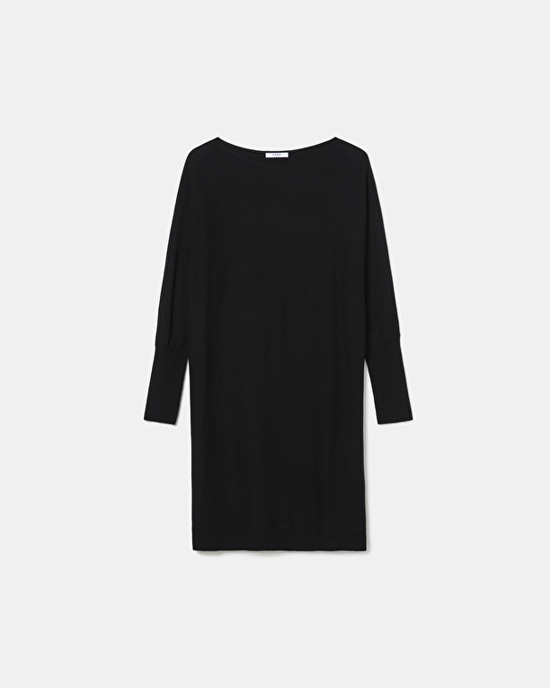 Robe Maille Rendy Robe mi-longue en maille noire ZAPA