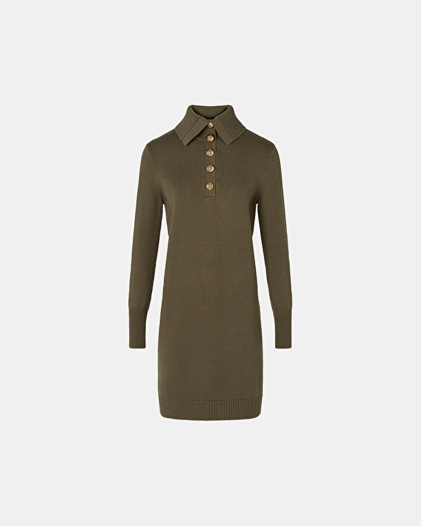 Robe Ruriel Robe en maille kaki ZAPA