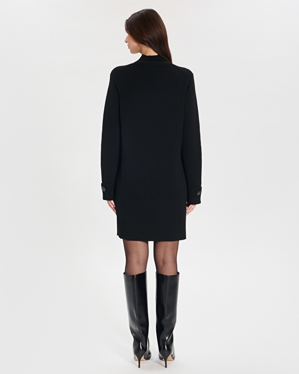 Robe Ritan Robe courte en maille noire ZAPA
