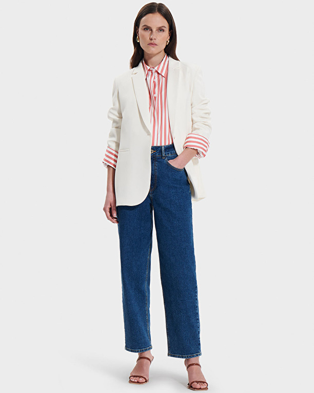 Veste Victorina Veste de tailleur en crêpe écrue ZAPA