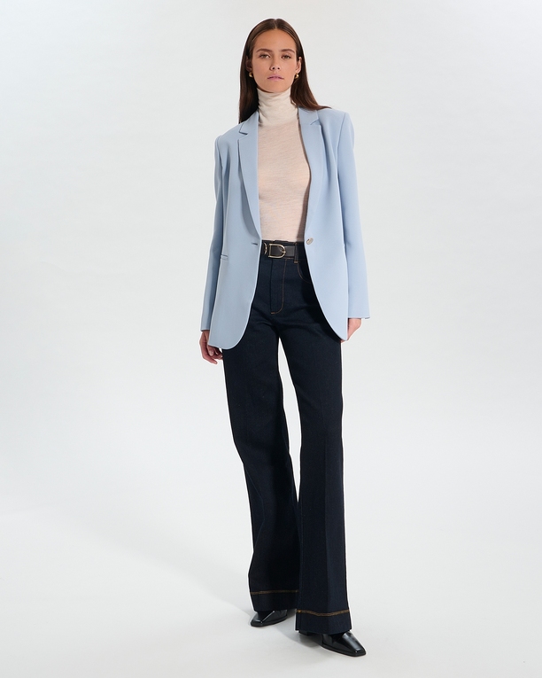 Veste Victorina Veste de costume en crêpe bleu ciel ZAPA