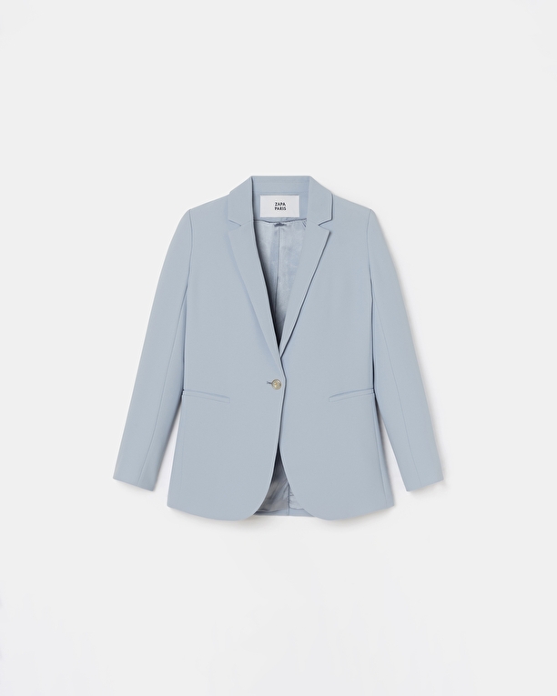 Veste Victorina Veste de costume en crêpe bleu ciel ZAPA